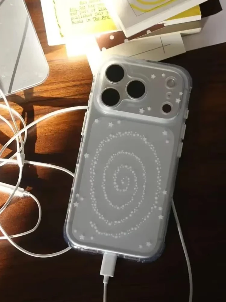 Vortex Little Star Translucent Y2K Matte Phone Case Cover