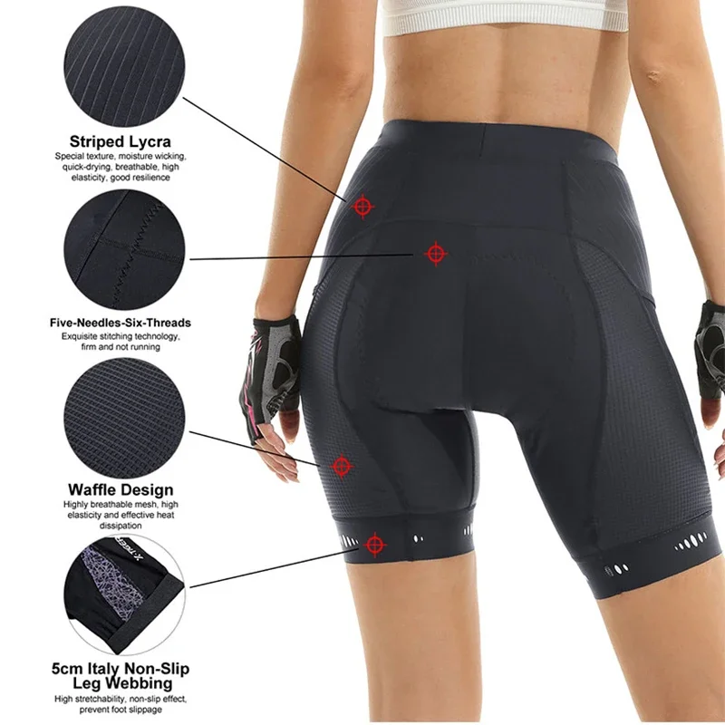 Cycling Bib Shorts Women's Outdoor Cycling Bib Shorts Mountain Road Bike Riding Clothing