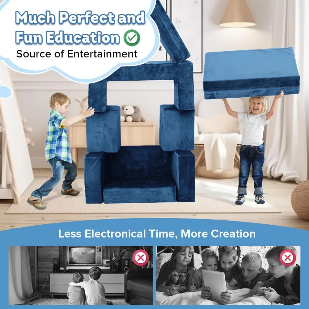 7 Pcs Modular Couch, Freely Removable, Children's Sofas 5