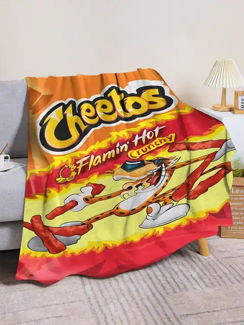 Parrot & Funny Snacks Pattern Soft Flannel Blanket – Cozy Sofa, Bed & Travel Throw 3