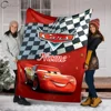 Custom Name Personalized Blanket Cars Lightning Mcqueen Fluffy Soft Flannel Sofa Adult Blanket Office Lunch Break Blanket Gift 3