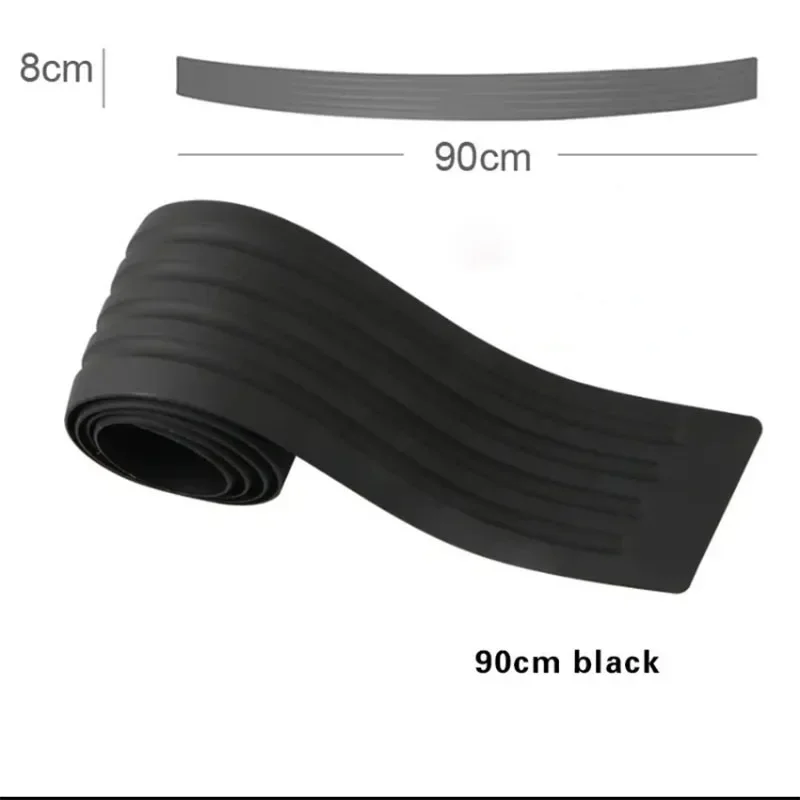 1pcs Universal Car Trunk Door Sill Plate Protector Rear Bumper Guard Rubber Mouldings Pad Trim Cover Strip Car Accessories