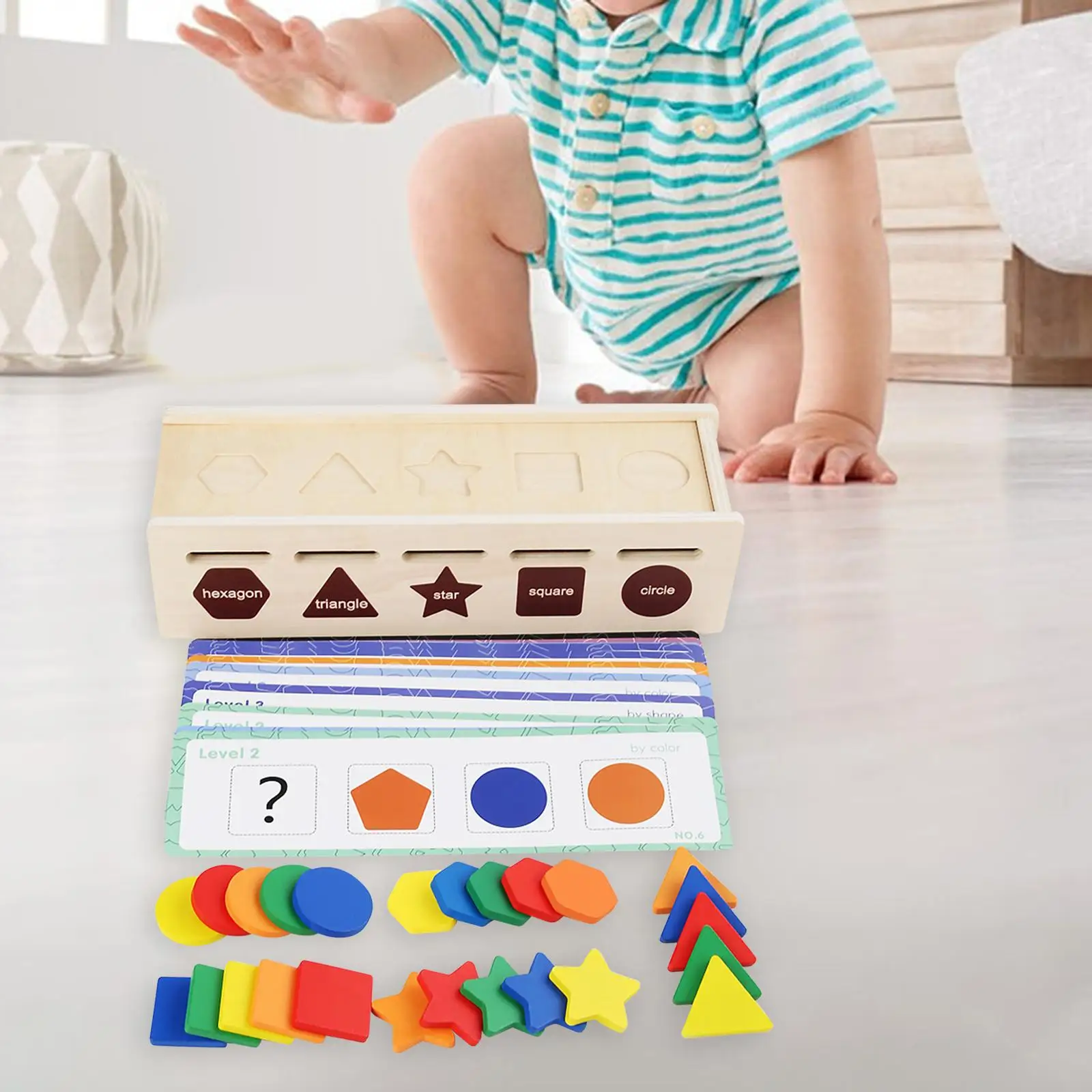 

Деревянная игрушка-сортировщик для мальчиков и девочек 2-4 лет