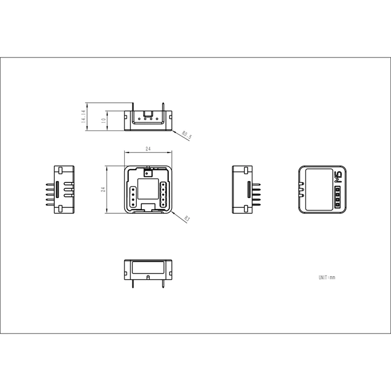 New-A47Q-M5stack Atomic Echo Base Voice Recognition Base For M5 Atom Series AI Voice Recognition Interactive Systems