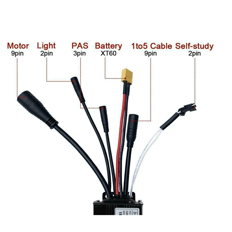 36V/48V Bicycle Lithium Battery Modification Accessories 30A 1000W Three-Mode Fully Waterproof Small Kit GD06 LCD Meter Durable