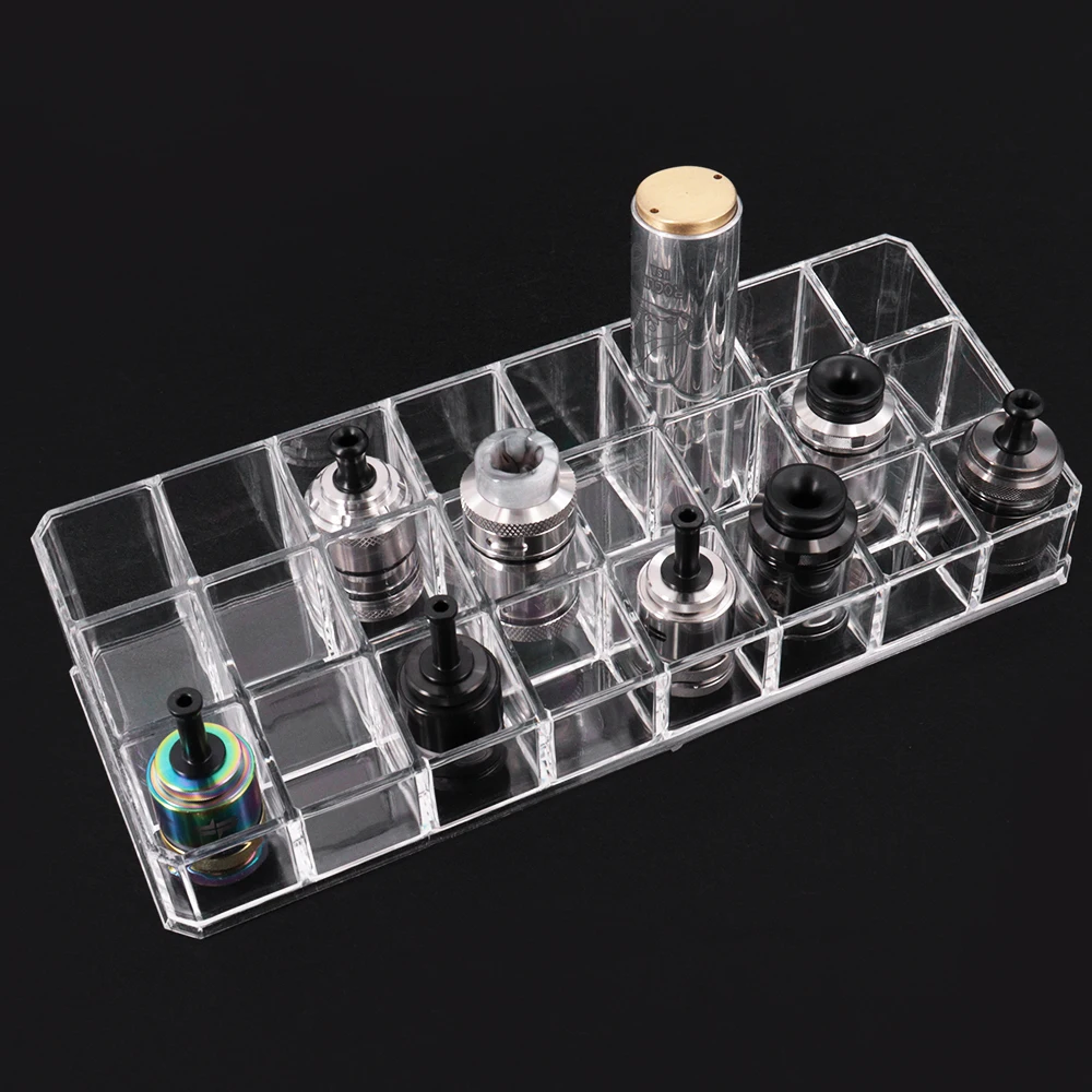 

Коробка для хранения помады с 24 отверстиями, стеллаж для хранения карандашей для бровей, подводки, карандашей, макияжных кистей, настольный органайзер 24 см * 10 см * 6 см