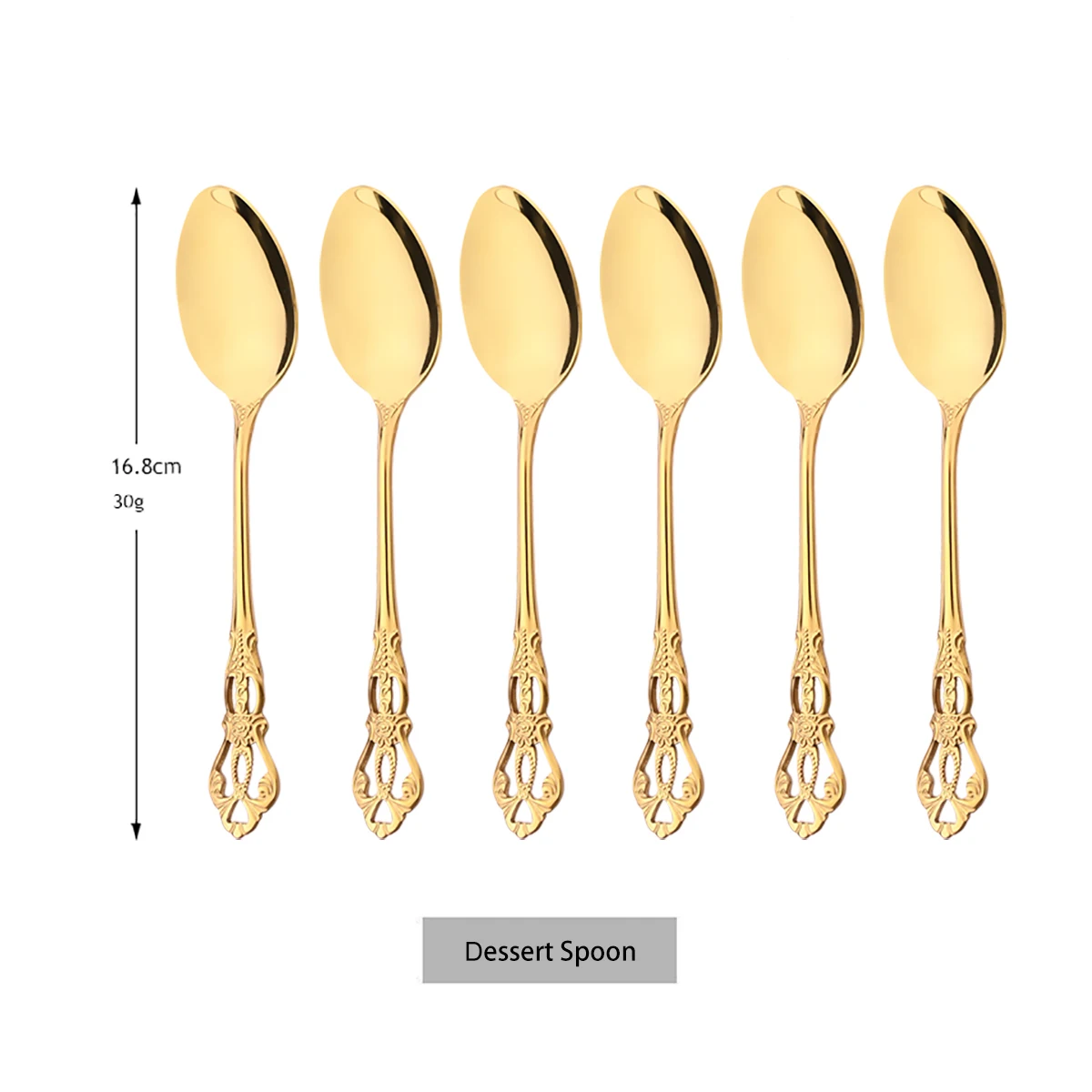 6Pcs Dessert Spoon