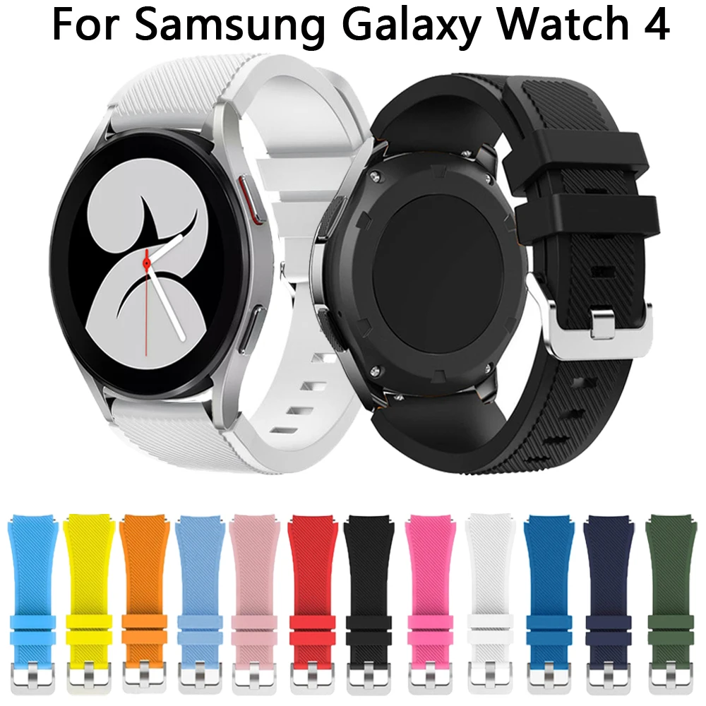 

Ремешок силиконовый для Samsung Galaxy Watch 4 classic, сменный Браслет для наручных часов, 20 мм 42 мм 44 мм 40 мм