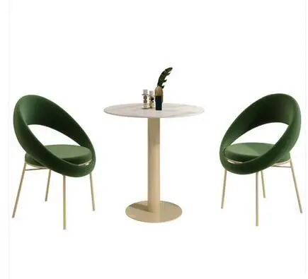 

Negotiation table chair combination small round table one table four chairs milk tea shop coffee shop office reception table
