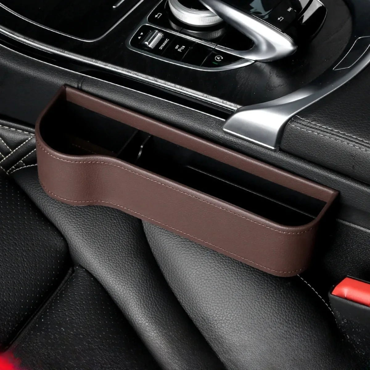 Car Seat Crevice Storage Box Seat Gap Slit Pocket Catcher Organizer Universal Car Seats Organizer Card Phone Key Holder Pocket