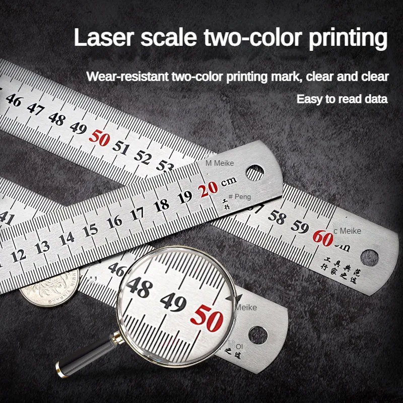 15cm/20cm/30cm/50cm Stainless Straight Ruler Steel Drafting Supplies Portable Hand Percision Tool School Supplies Rulers