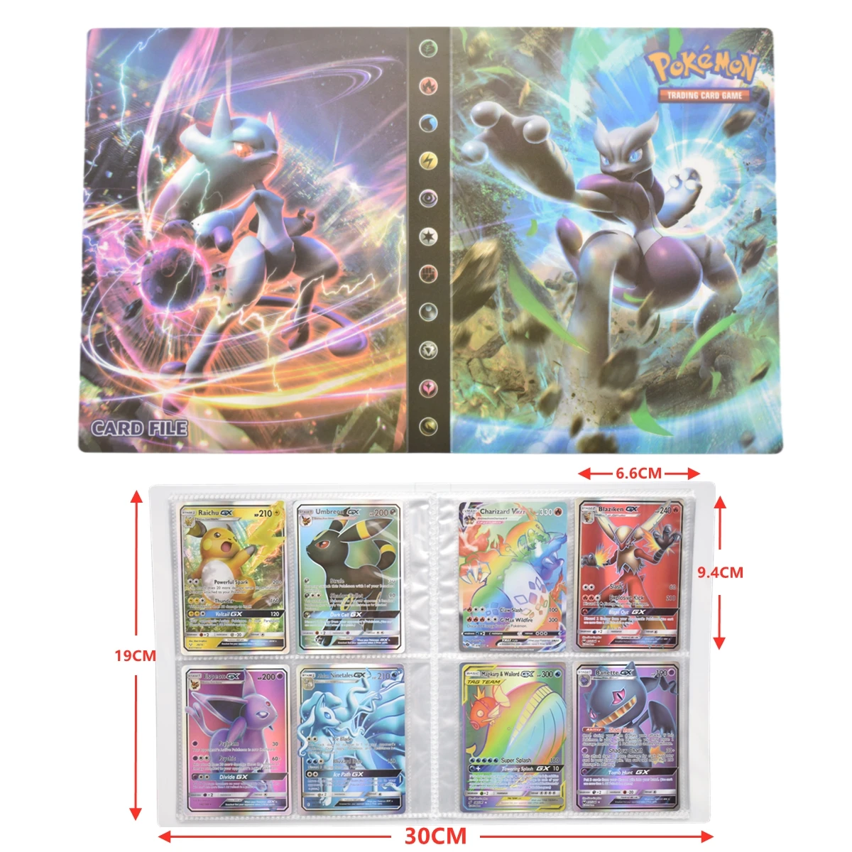 Livre de collection de cartes Pokémon pour enfants, Mew Mewtwo, album,  porte-cartes, meilleur cadeau pour