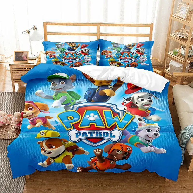 thumbnail image 1 of Funda de edredón de la Patrulla Canina, funda de edredón de dibujos animados de Anime, ropa de cama para perros, funda de edredón con estampado Digital 3D, ropa de cama, regalo de Navidad, 1 of 5