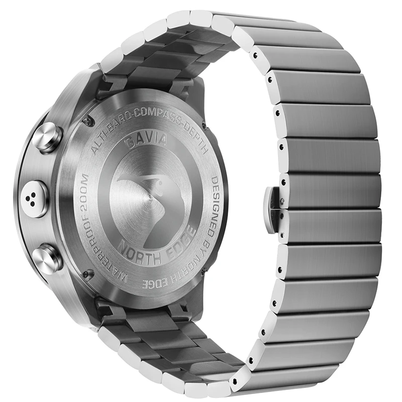 Men Dive Sports Digital watch Mens Watches Military Army Luxury Full Steel Business Waterproof 200m Altimeter Compass NORTH EDGE 4