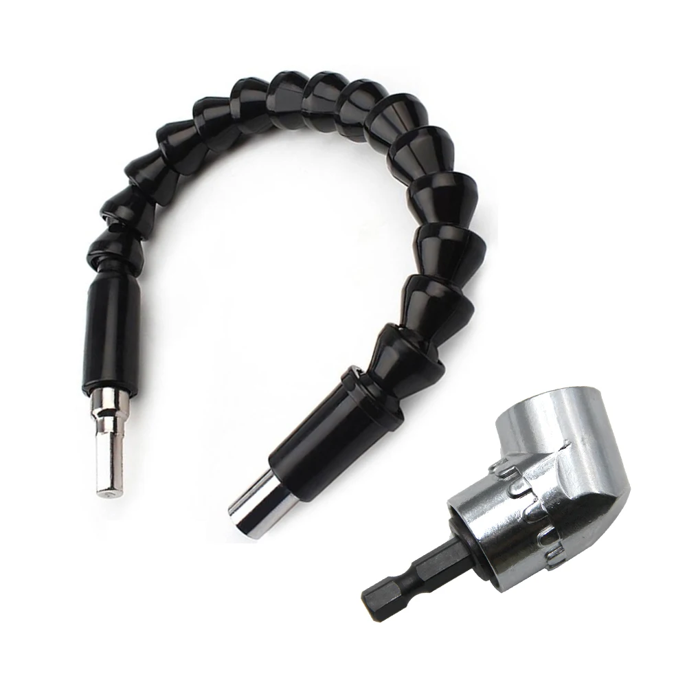 105 Degree Turning Screwdriver Joint Electric Drill Attachment 300mm Universal Flexible Shaft Connecting Rod Sleeve Tool Set