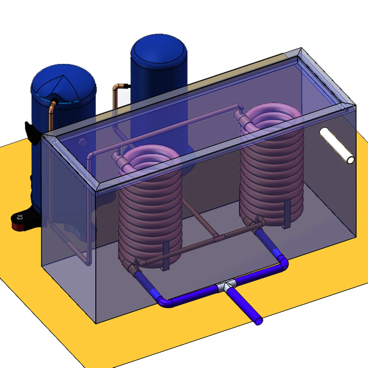 Cooled Heat Exchanger Wshp Unit Wshp 1HP Coaxial Heat Exchanger Is