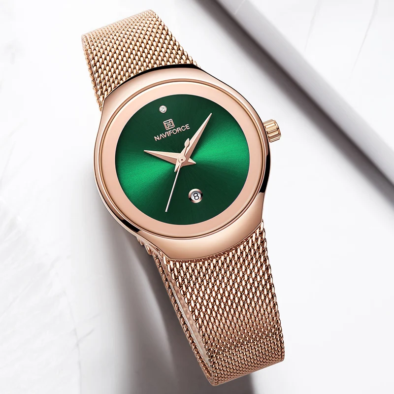 NAVIFORCE 2024 Women Watches Luxury Rose Gold Ultra Thin Ladies Watch Luxury Waterproof Quartz WristWatch Woman Relogio Feminino 2