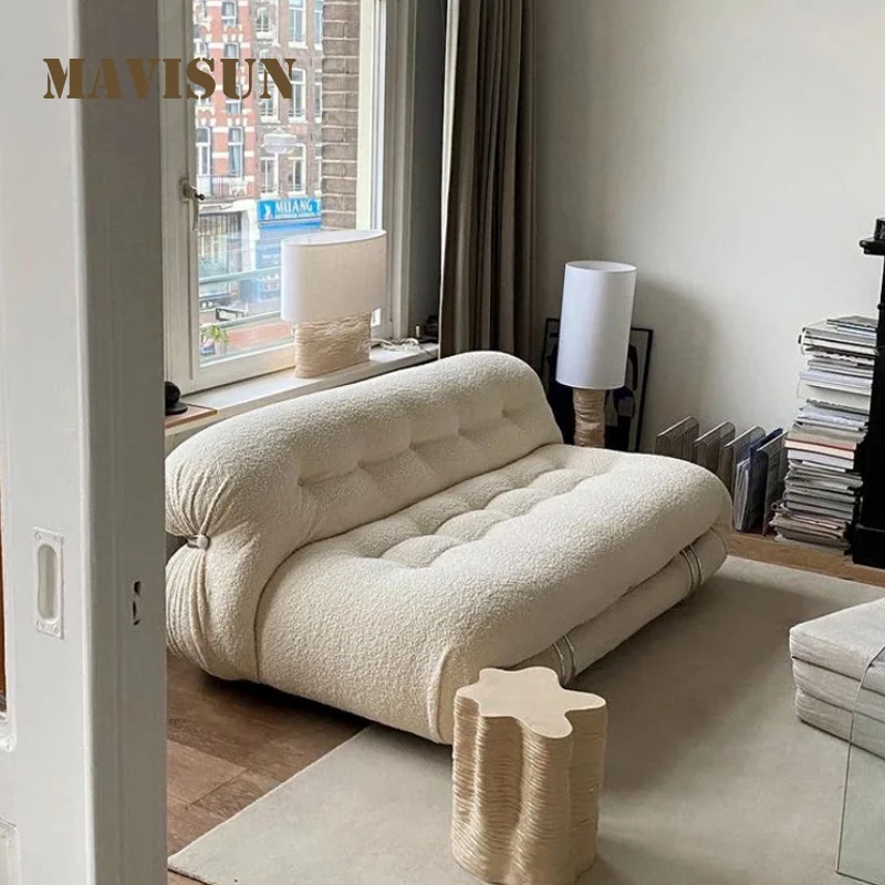 Jaxenor Mid-Century Sessel Bouclé - Bequemer Akzentstuhl Mit Massivholzrahmen Für Wohnzimmer