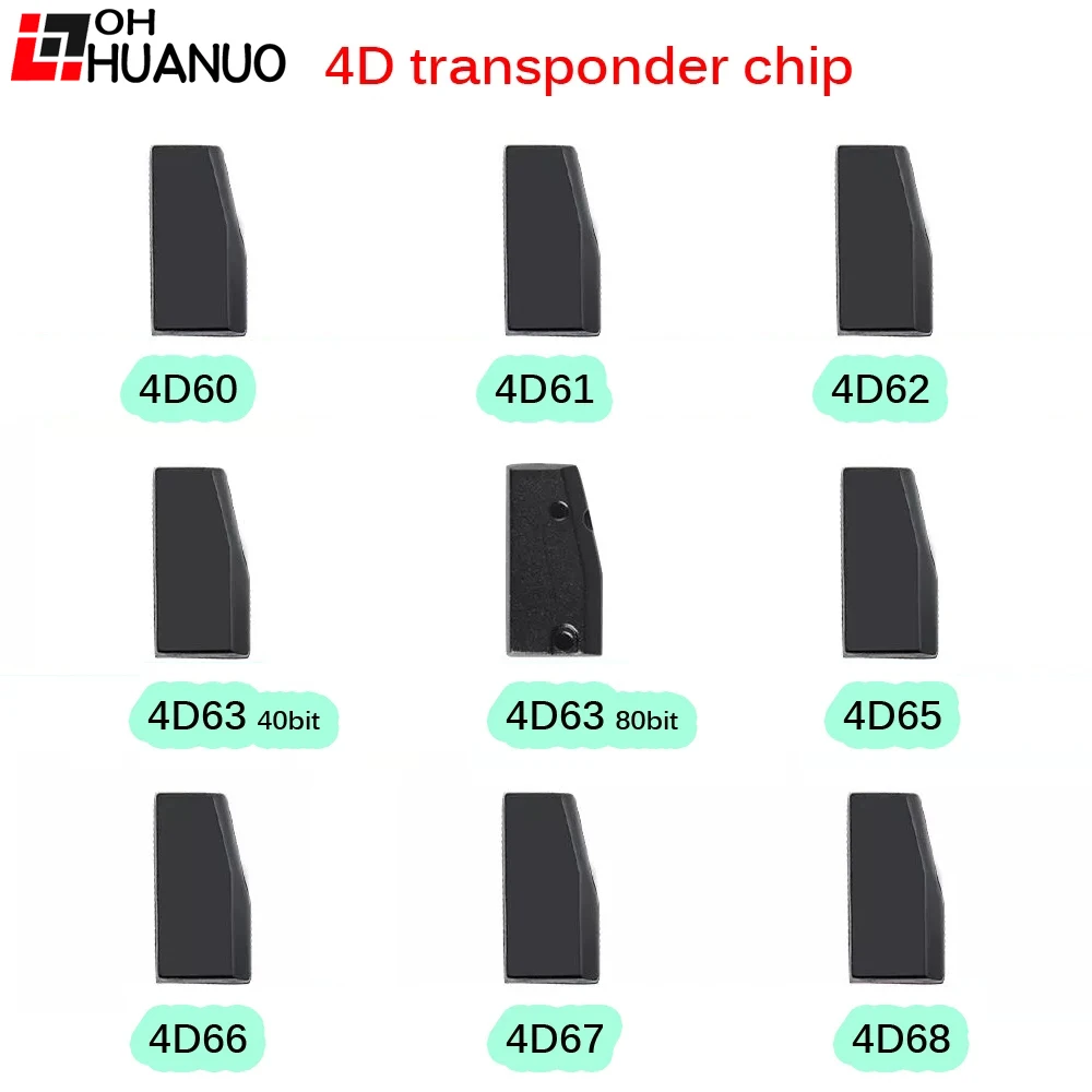 Car Key Transponder Chip Blank 4D 4D60 4D61 4D62 4D63 4D65 4D66 4D67 4D68 Chip for Ford Mazda Suzuki Toyota Subaru car remote key car key transponder chip