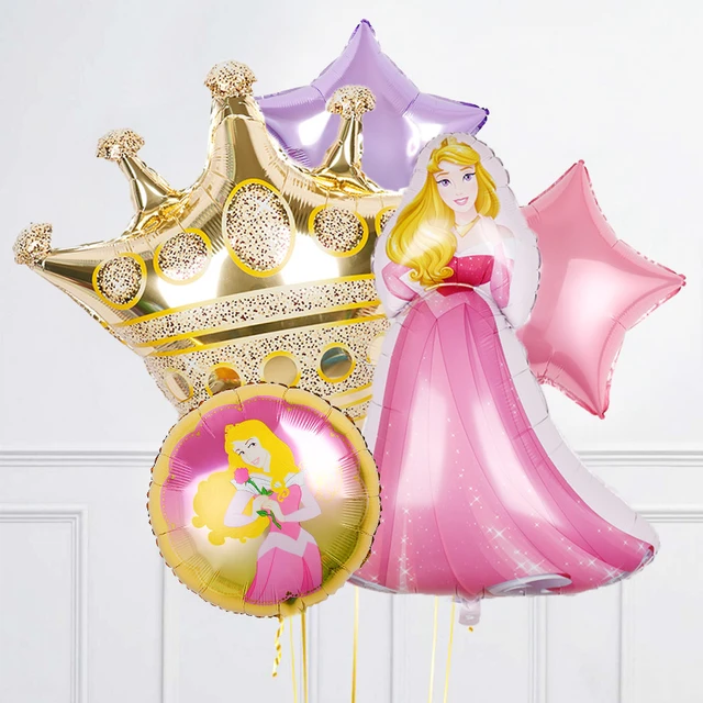 49pcs Disney Princess Aurora Foil Balloon Set 40inch Pink Number Ballon  Girl Gift Birthday Baby Shower