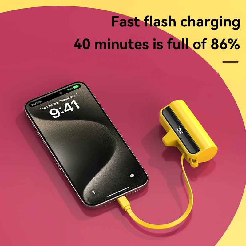대용량 양방향 무선 C 타입 초고속 충전 모바일 충전 뱅크, 50000mAh