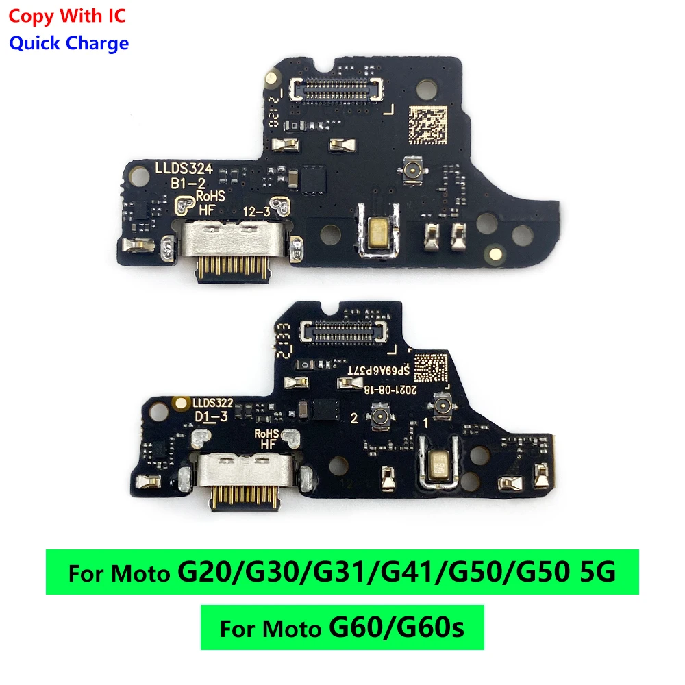 새로운 USB 충전 포트 잭 커넥터 충전 보드 플렉스 Moto G60 G100 G50 G31 G30 G20 G41 G10 Power G Power Stylus 2021 Pure