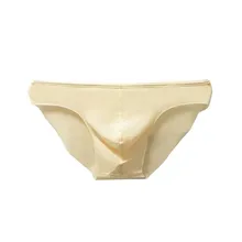 

Ice Silk Briefs Men Seamless Underwear Y-Front Briefs Mid Waist One Piece Transparent Breathable Panties Bugle Pouch Underpant