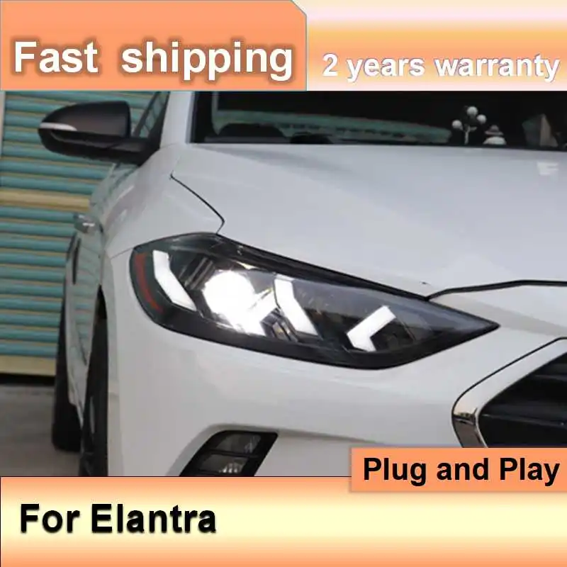 

Автомобильные аксессуары для Hyundai фары для HUNDAI Elantra 2016-2020 Elantra передняя фара DRL сигнал поворота фара дальнего света