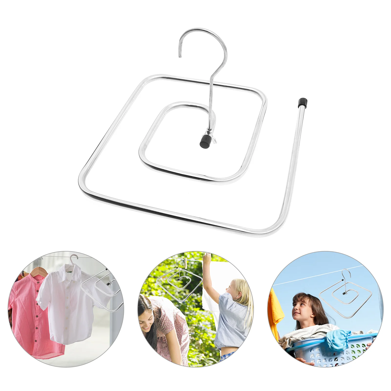 

Swivel Hanger Quilt Square Rack Children Spiral Heavy Duty Quick-drying Hanging Shelf Clothing