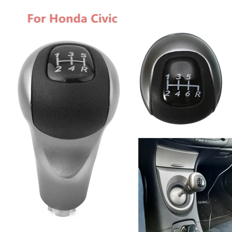 

For Honda Civic DX EX LX 4D 2006 2007 2008 2009 2010 2011 2012 Car 5 6 Speed Gear Shift Knob Shifter Lever Stick Accessories