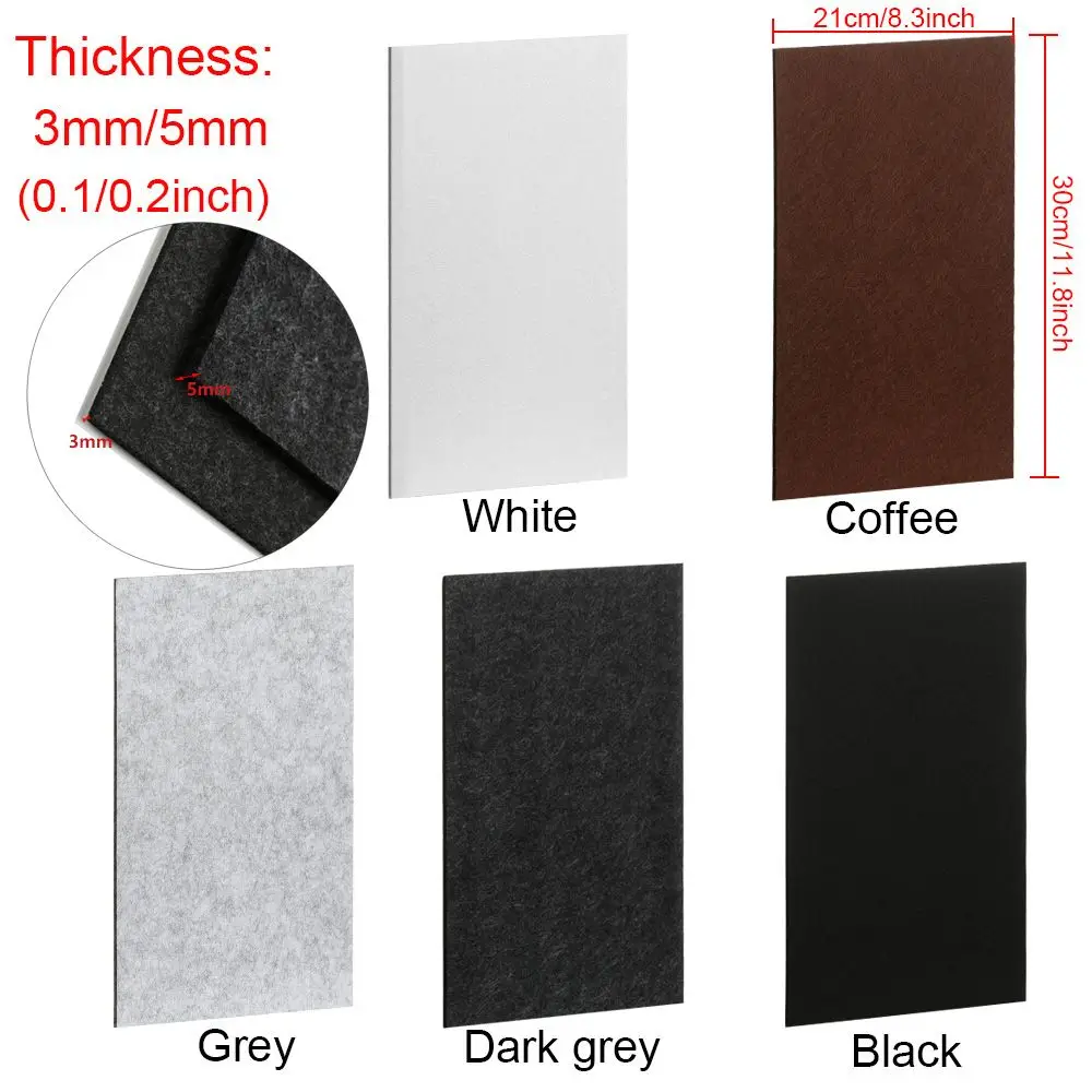 1 Sheet 3/5mm Self Adhesive Furniture Leg Anti Slip Chair Table Mats Felt Pads Anti Scratch Floor Protection DIY Cutting images - 6