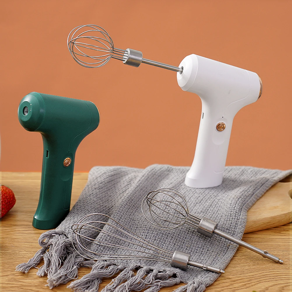 Food Mixer Handheld Blender Electric Mixer Wireless Food Blender Tool One-Touch Speed Control Household Cordless Electric Hand Mixer Kitchen