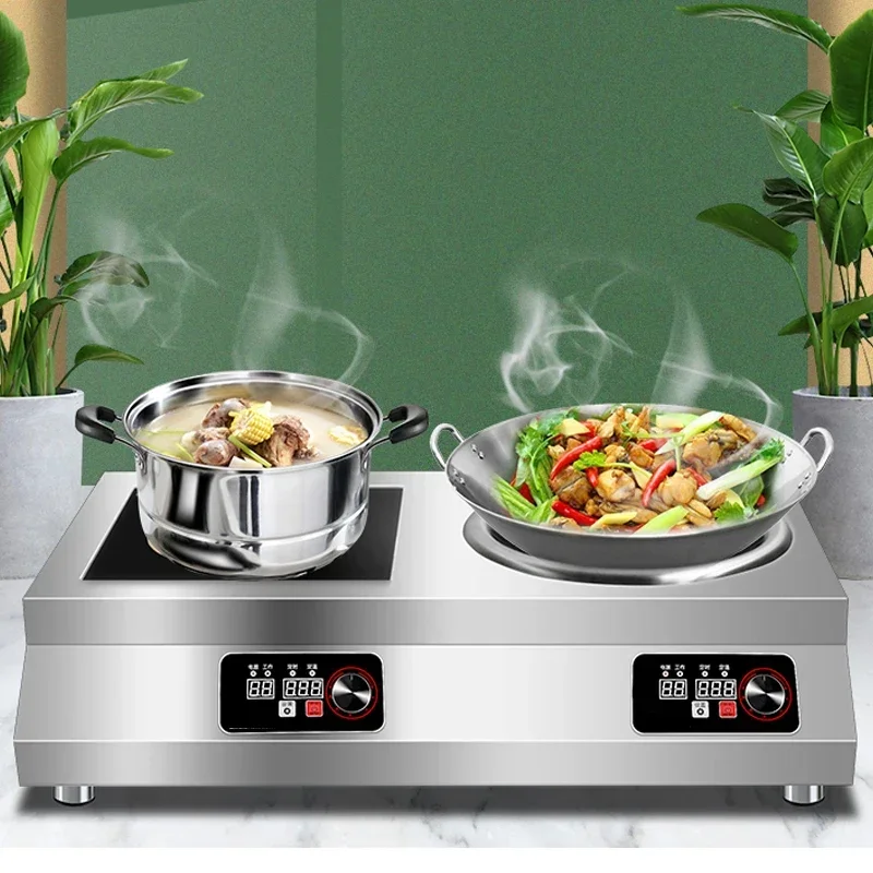 New Commercial Induction Cooker 5000W High-power Flat And Concave Plane Induction Cooker Food Cooking Stir-frying Soup Equipment