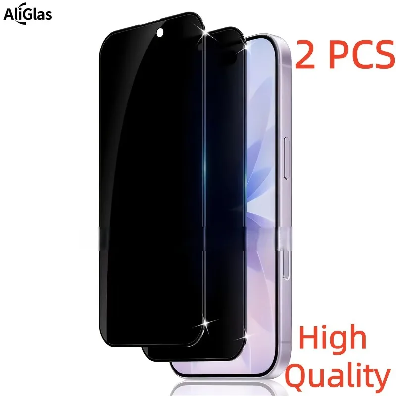 2'li Paket Gizlilik Temperli Cam Ekran Koruyucu iPhone 17 16 15 14 Pro Max 13 12 11 Pro Mini 16E Air XR XS ile Uyumlu Cam