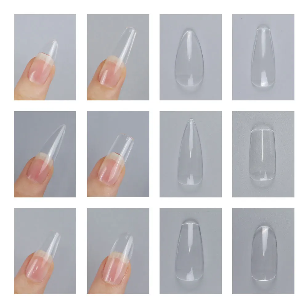 XL/L/M/S Square False Nails Tips Capsule Artificial Nail Extension Tip Manicure Tools Gel X Capsule Press on Nails 120Pcs/bag fake nails false nails nail tips false nail tips