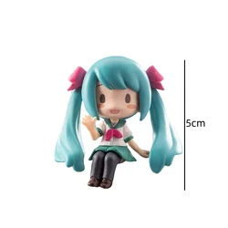 Miku 16th Anniversary Noodle Stopper Figure - Cute Bean Eyes Figurine Collectible Anime Toy Ornament Gift (1PC)