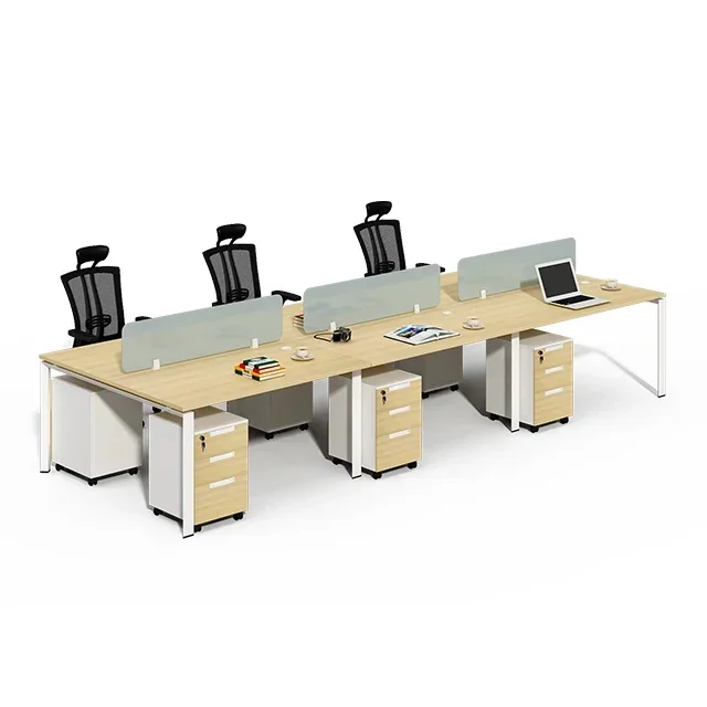 modern office furniture cheap modular high end frosted glass 6 person office cubicles workstation
