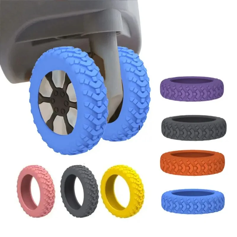 Thicken Texture Silicone Wheels Protector For Luggage Reduce Noise Travel Luggage Wheels Cover Accessories 1/24Pcs luggage wheel protector