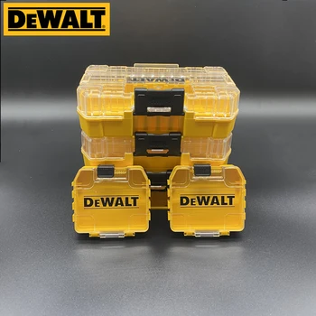 DEWALT 오리지널 드릴 비트 액세서리 도구 상자, 옐로우 블랙 투명 나사 너트 드릴, 터프 케이스, 소형 중형 대형 사이즈