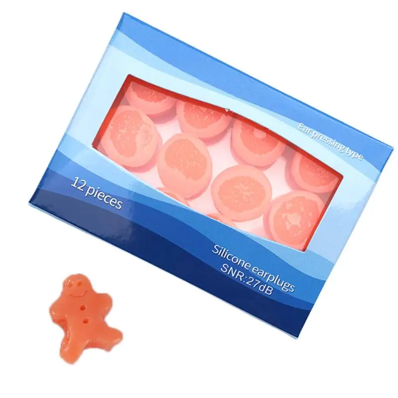 

Silicone Ear Plugs Soft Silicone Noise Reduction Ear Plugs 12PCS Reusable Washable Ear Plugs For Swimming Travel Snoring