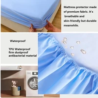 Protecteur de matelas matelassé imperméable, housse de matelas respirante, drap-housse Anti-acariens et antibactérien (sans taie d'oreiller), 1 pièce 5