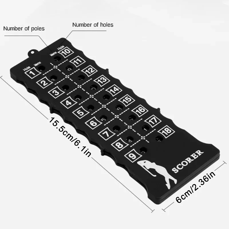 Club Golfing Scoreboard Score Card Indicator with Keychain Golf Score Counter Stroke Putt Sports Scoring Clicker for Beginner