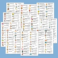 18 Sheet Kids Learning Stickers Family Daily Routines Sentences Common English Words Classroom Decoration Educational Toys 2