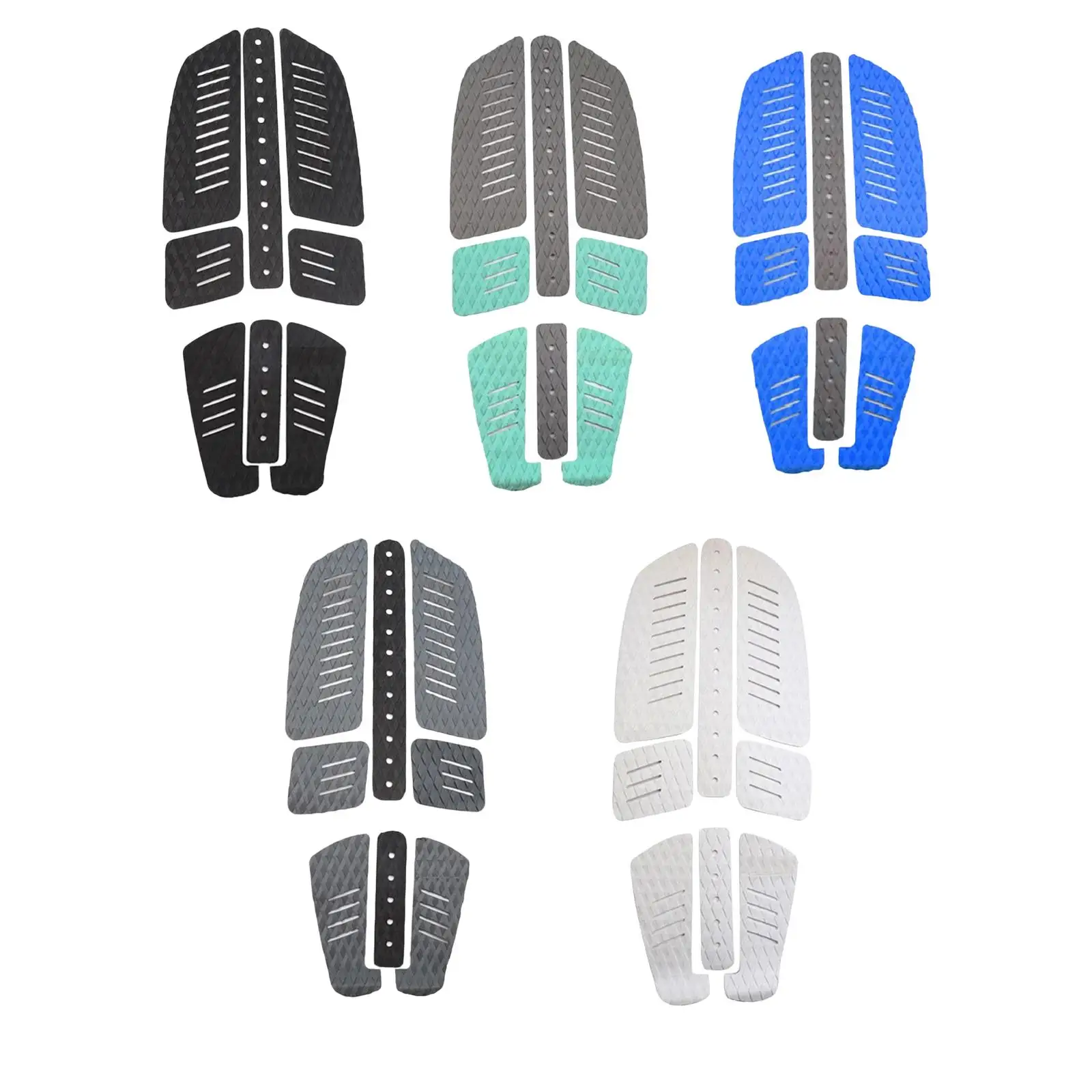 8Pcs Surf Traction Pad Surfboard Traction Pads Skimboard Stomp Pad Front and