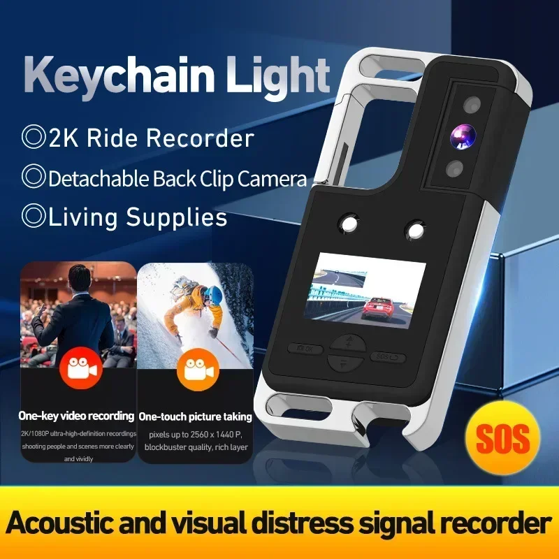 Mini Telecamera Spia Con Portachiavi Auto, 1080p, Visione Notturna, Rilevamento Movimento, Batteria 450mAh, Per Interni Ed Esterni