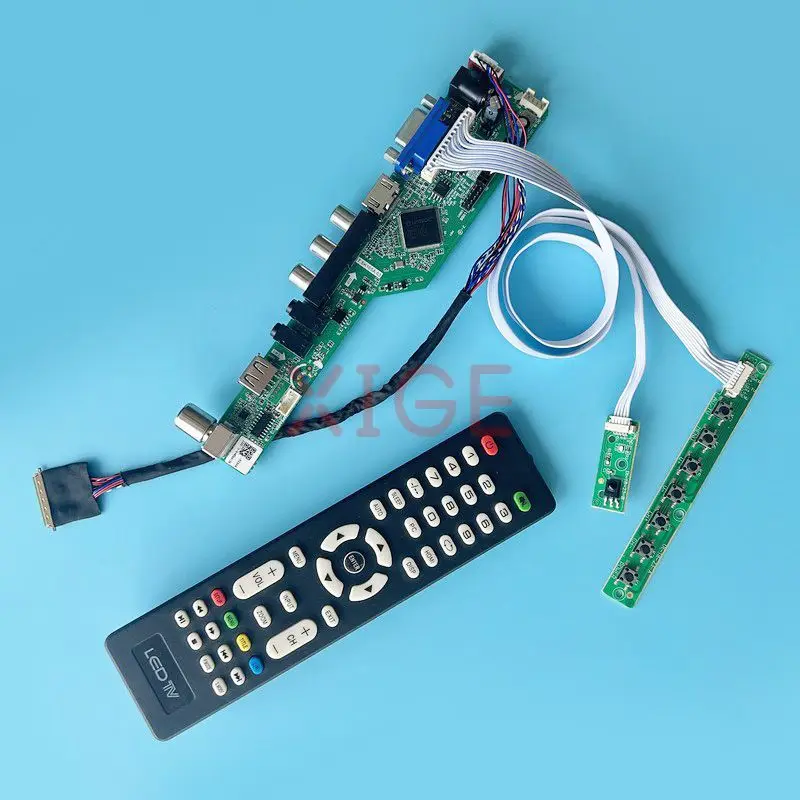 

LCD Driver Controller Board Fit LTN156KT02-101/301/C01 Laptop Panel USB+AV+HDMI+VGA 15.6" Kit DIY LVDS 40-Pin 1600*900 TV Analog