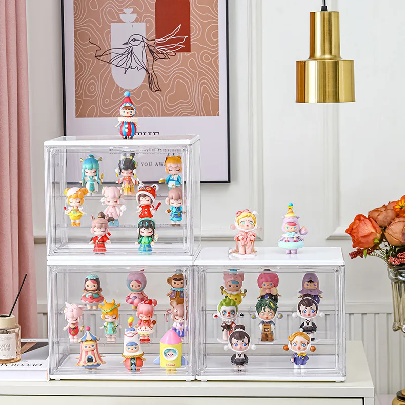 Three Layer Acrylic Display Rack Transparent Ladder Handmade Anime Car Model Blind Box Storage Box Jewelry Sorting Box Gift 2