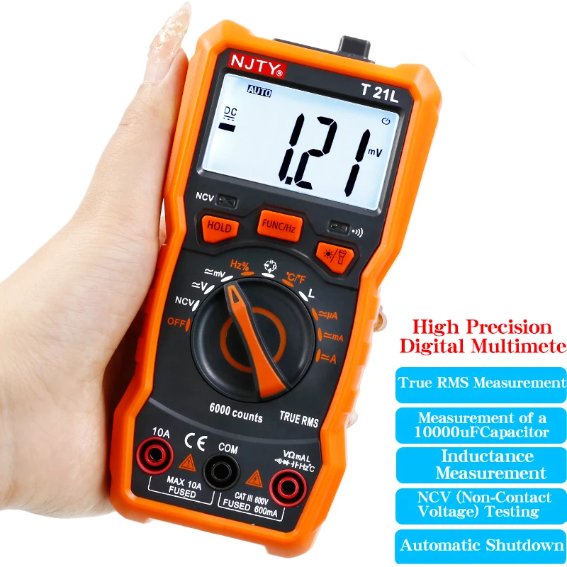 Digital Multimeter NJTY T21L Multifunctional Smart Burn-Proof High-Precision For Inductance Capacitance and Fre