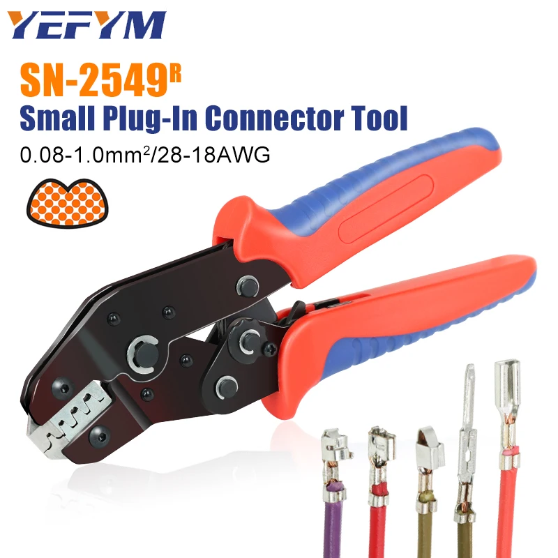 YEFYM SN-2549 AWG28-18 (0.08-1.0mm²) Ratcheting Wire Crimping