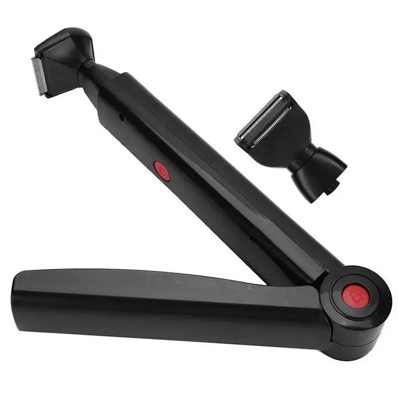 Long handle waterproof men back shaver USB rechargeable body hair trimmer folding back shaver for men 2